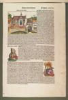 INCUNABULA SCHEDEL, HARTMANN. Liber chronicarum. Leaf 94 only, with hand-colored half-page view of Nicaea on verso. 1494